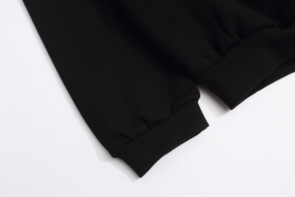 Fear of God Essentials Arched Graphic Hoodie in Black — detail