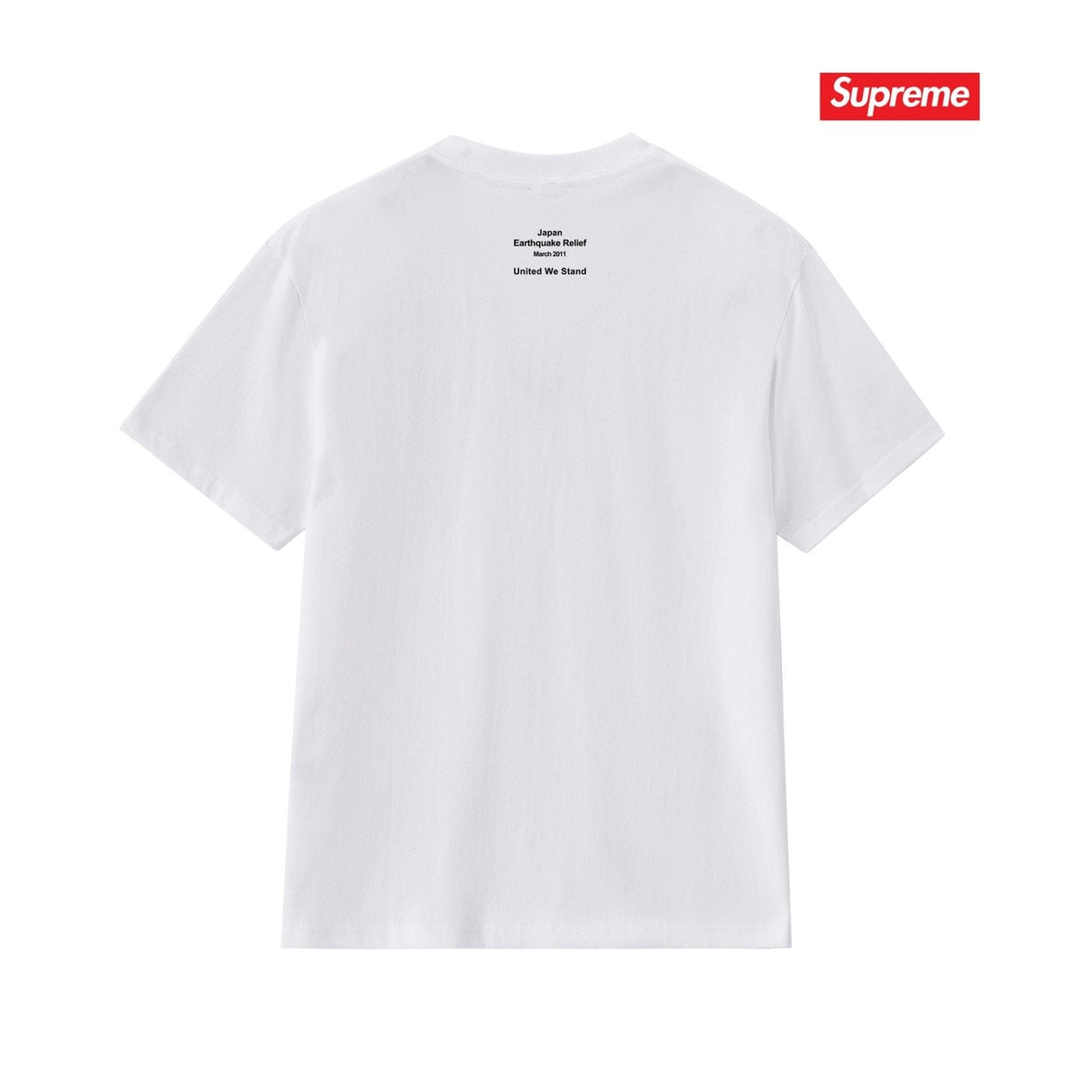 Supreme White Front Graphic Short-Sleeve T-Shirt — back